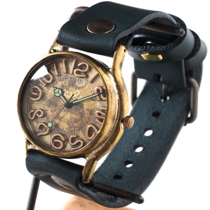 渡辺工房 手作り腕時計 “J.S.B.-BC” 銅インデックス ジャンボブラス [NW-JUM38C]