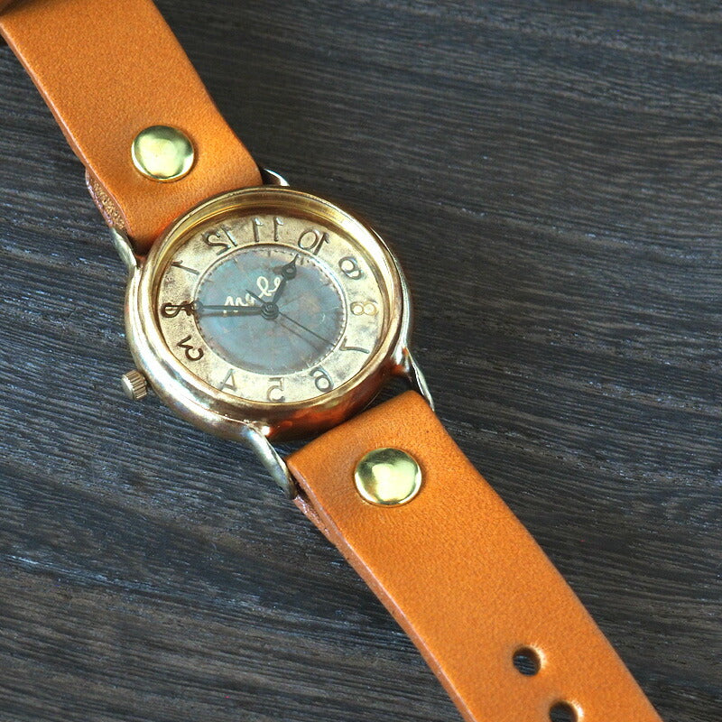 Watanabe Koubou Handmade Watch Jumbo Brass “JSB-Rev” Reverse Rotation [NW-JUM38REV] 