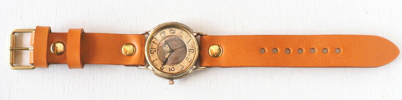 Watanabe Koubou Handmade Watch Jumbo Brass “JSB-Rev” Reverse Rotation [NW-JUM38REV] 