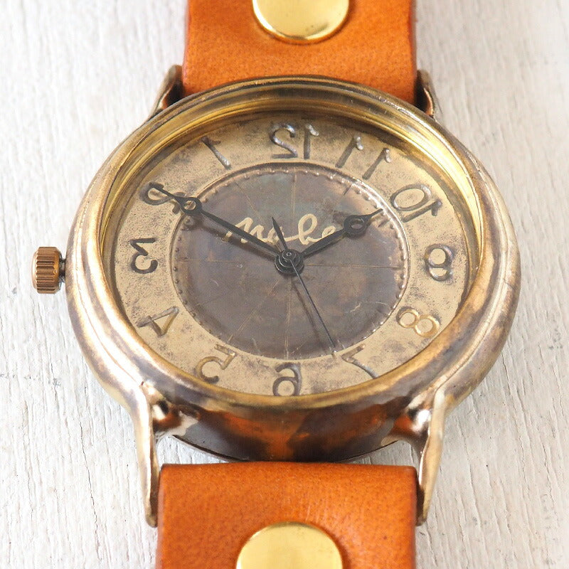 Watanabe Koubou Handmade Watch Jumbo Brass “JSB-Rev” Reverse Rotation [NW-JUM38REV] 