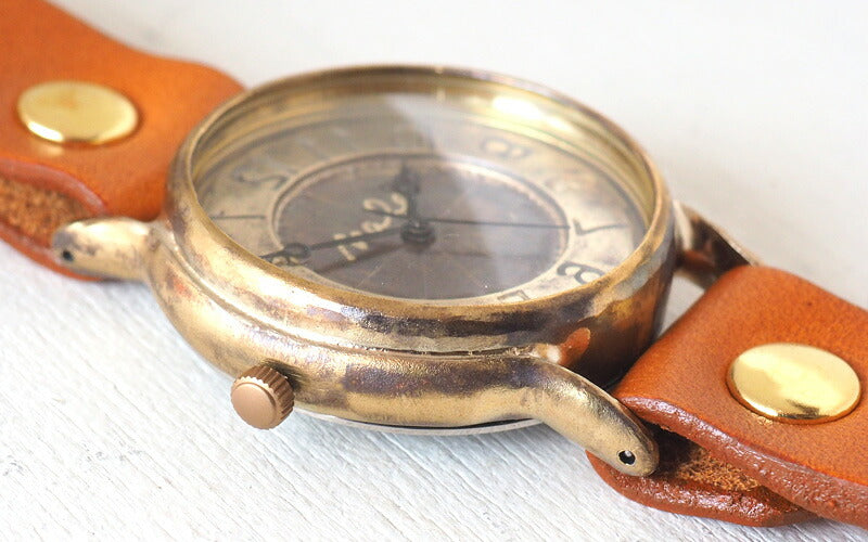 Watanabe Koubou Handmade Watch Jumbo Brass “JSB-Rev” Reverse Rotation [NW-JUM38REV] 