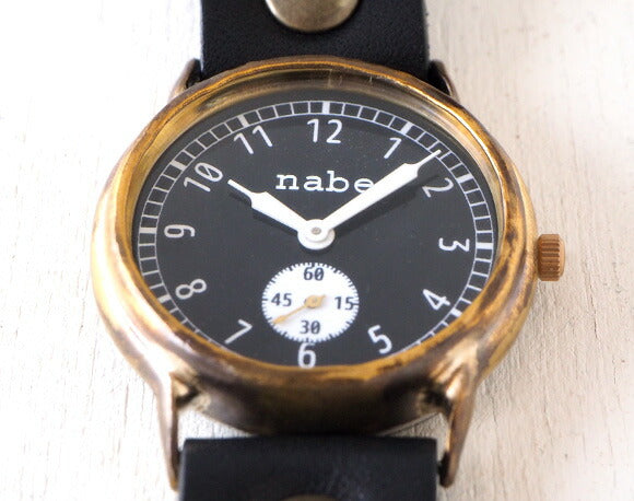 渡辺工房 手作り腕時計 “J.S.B-SSP” スモールセコンド 黒文字盤 [NW-JUM38SSP]