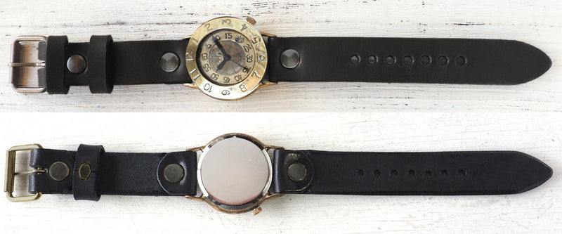 Watanabe Kobo handmade watch “Explore-JB2-DATE” with Jumbo Brass Date [NW-JUM65DATE] 