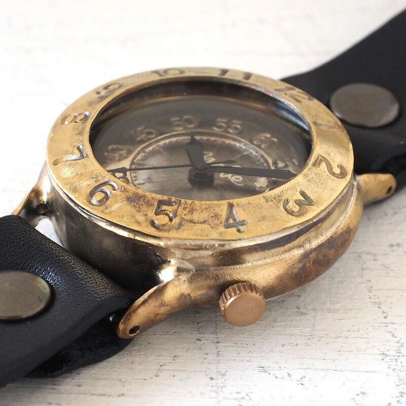Watanabe Kobo handmade watch “Explore-JB2-DATE” with Jumbo Brass Date [NW-JUM65DATE] 