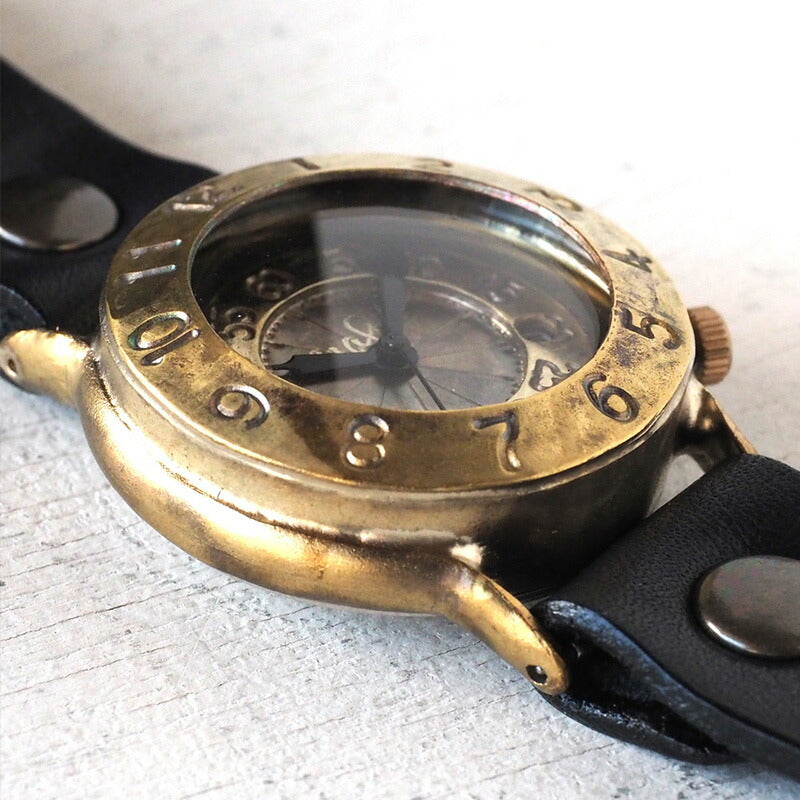 Watanabe Kobo handmade watch “Explore-JB2-DATE” with Jumbo Brass Date [NW-JUM65DATE] 
