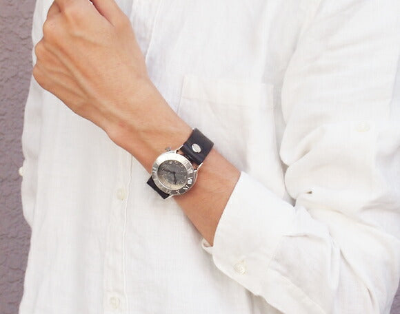 渡辺工房 手作り腕時計 “Explorer-JS-DATE” デイト付きジャンボシルバー [NW-JUM65SV-DATE]