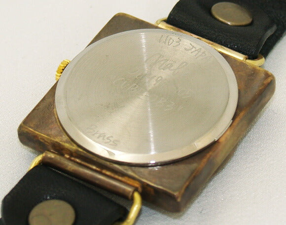 Watanabe Koubou 手工手錶 “CUBE-JB3” 雕刻錶盤 Jumbo 黃銅 [NW-JUM94] 