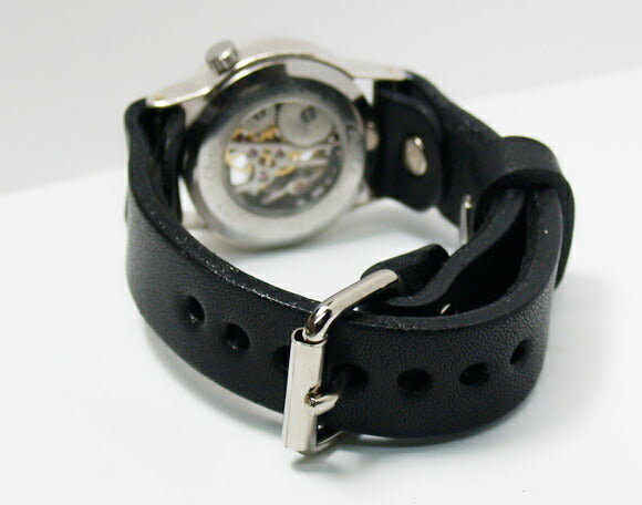 Watanabe Kobo Handmade Wristwatch Manual Winding Type Back Skeleton “Explorer2” Men's Silver [NW-SHW033] 