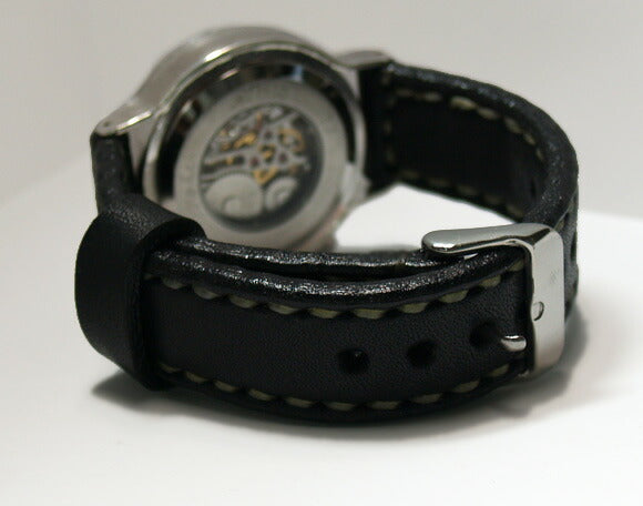 Watanabe Kobo handmade watch hand-wound back skeleton "BEEFY-SHW" men's silver [NW-SHW037] 