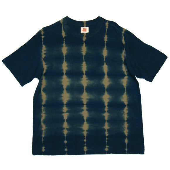 Hand-dyed Meya Tie-dye / Tie-dye Loop-knit Tenjiku Organic Cotton T-shirt Short-sleeved / Long-sleeved "Scale" Men's / Women's [OT-SB08] 