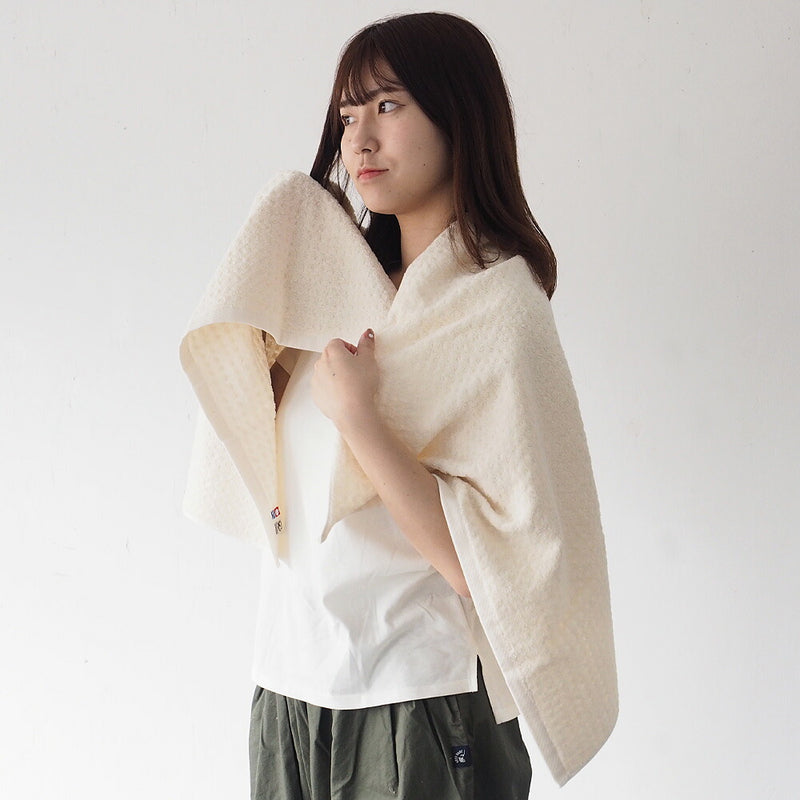 [2 colors] ORGANIC GARDEN Waffle Weave Bath Towel Imabari Towel Organic Cotton [TS-002-03] 
