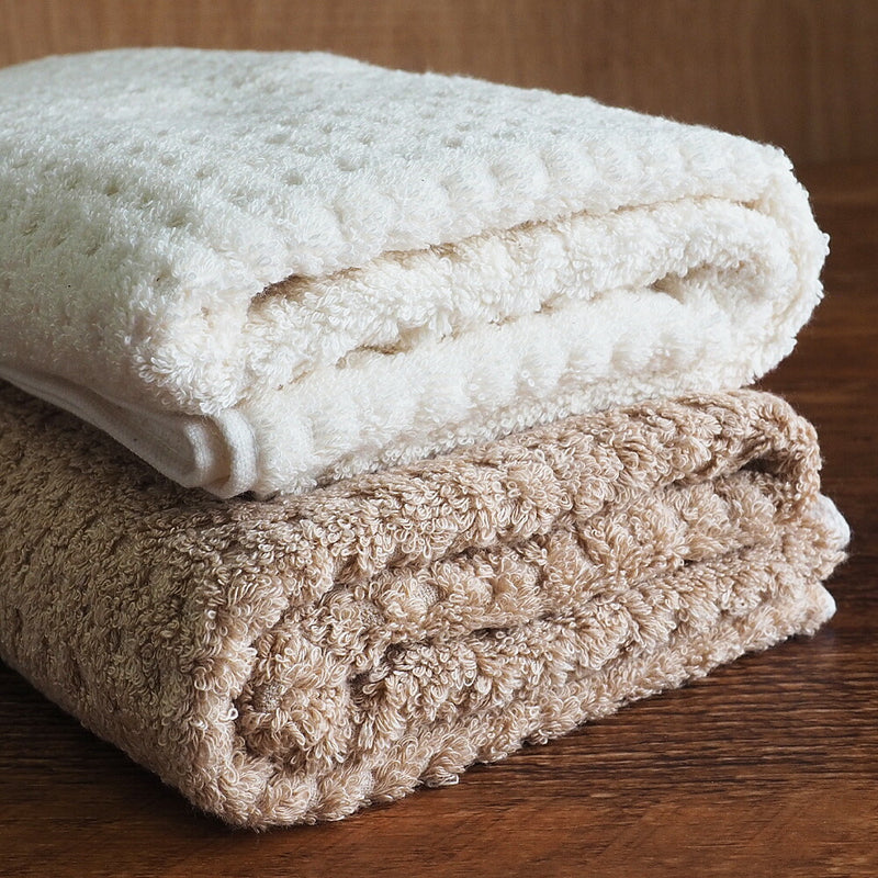 [2 colors] ORGANIC GARDEN Waffle Weave Bath Towel Imabari Towel Organic Cotton [TS-002-03] 
