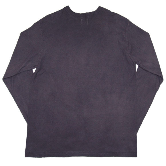 Hand Dyed Meya Hand Dyed Color Plain Loop-knit Tenjiku Organic Cotton T-shirt Long Sleeve “Fuji Nezuiro” Mens Womens [OL-FUJ]