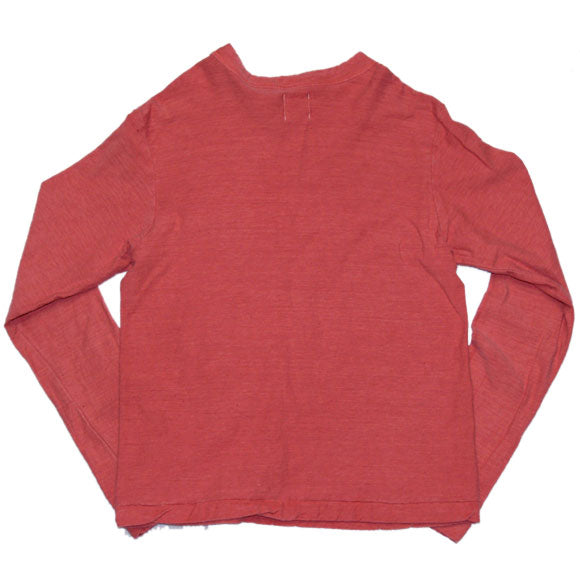 Hand-dyed Meya Hand-dyed color plain Loop knit organic cotton T-shirt long sleeve "Tokiiro" Men's / Women's [OL-TOK]