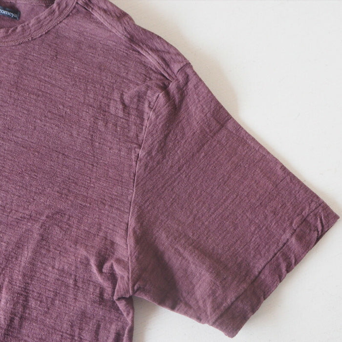 [Nekoposu Free Shipping] Hand Dyed Meya Hand Dyed Color Plain Loop Braided Organic Cotton T-shirt Short Sleeve "Kamado Color" (Ebizomeiro) Men's Women's [OT-EBI] 