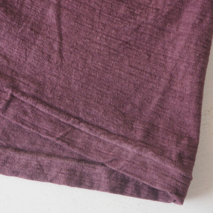 [Nekoposu Free Shipping] Hand Dyed Meya Hand Dyed Color Plain Loop Braided Organic Cotton T-shirt Short Sleeve "Kamado Color" (Ebizomeiro) Men's Women's [OT-EBI] 
