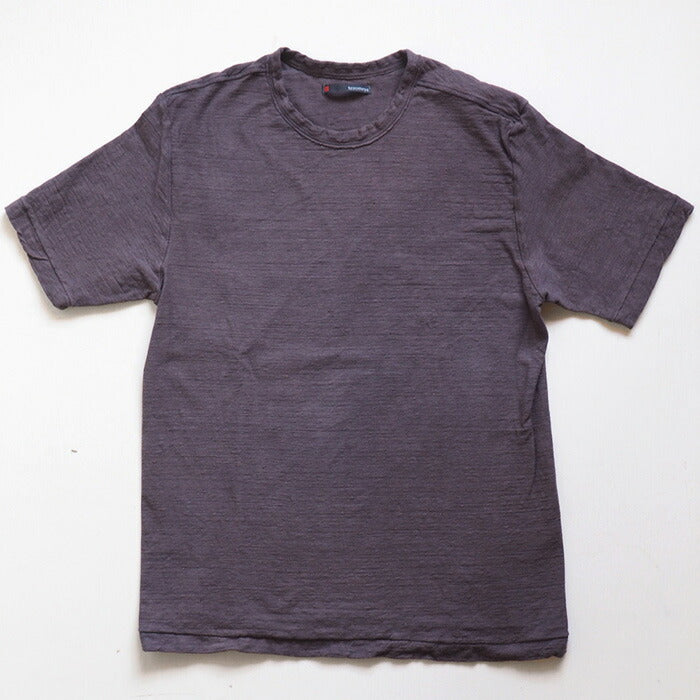 [Nekoposu Free Shipping] Hand Dyed Meya Hand Dyed Color Plain Loop Braided Organic Cotton T-shirt Short Sleeve “Fuji Nezuiro” Ladies [OT-FUJ-LADIES] 