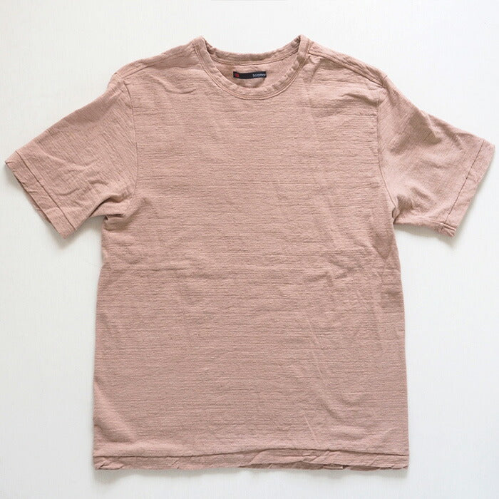 [Nekoposu free shipping] Hand-dyed hand-dyed color solid looped organic cotton T-shirt short-sleeved “Haizakurairo” Ladies [OT-HAI-LADIES] 