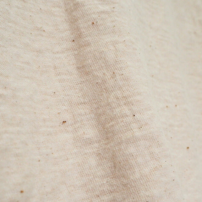 Hand-dyed Meya Hanging knit jersey Organic cotton T-shirt Short sleeve Undyed Natural color Men's and women's [OT-KIN]