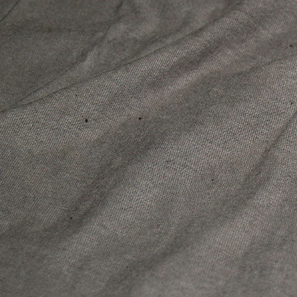 手染メ屋 手染め色無地 吊り編み天竺 オーガニックコットンTシャツ 長袖 “鈍色”（にびいろ） メンズ・レディース [OL-NIB]