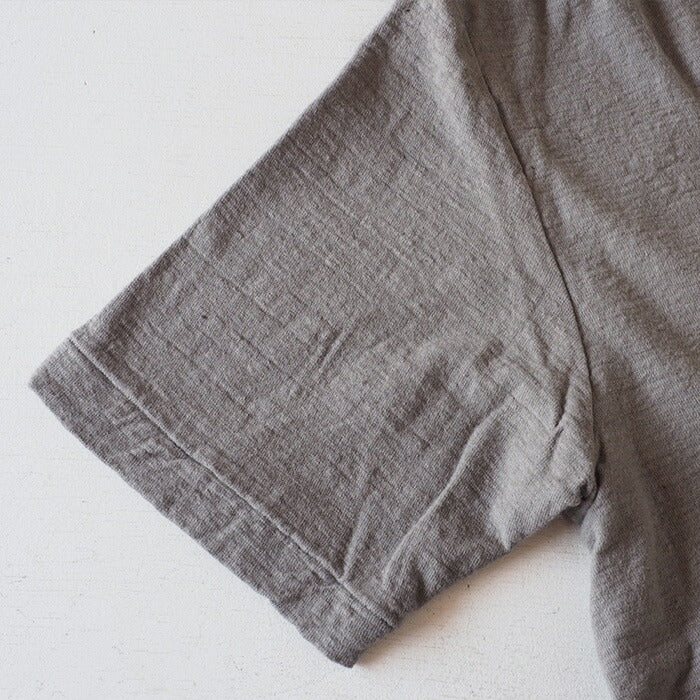 手染メ屋 手染め色無地 吊り編み オーガニックコットン Tシャツ 半袖 “鈍色（にびいろ）” レディース [OT-NIB-LADIES]