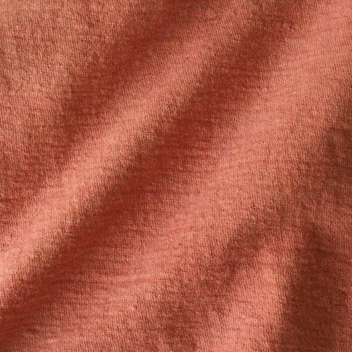 [Nekoposu 免費送貨] 手染 Meya 手染彩色素色垂懸針織 Tenjiku 有機棉 T 卹短袖“紅”（Niiro）男裝 [OT-NII] 