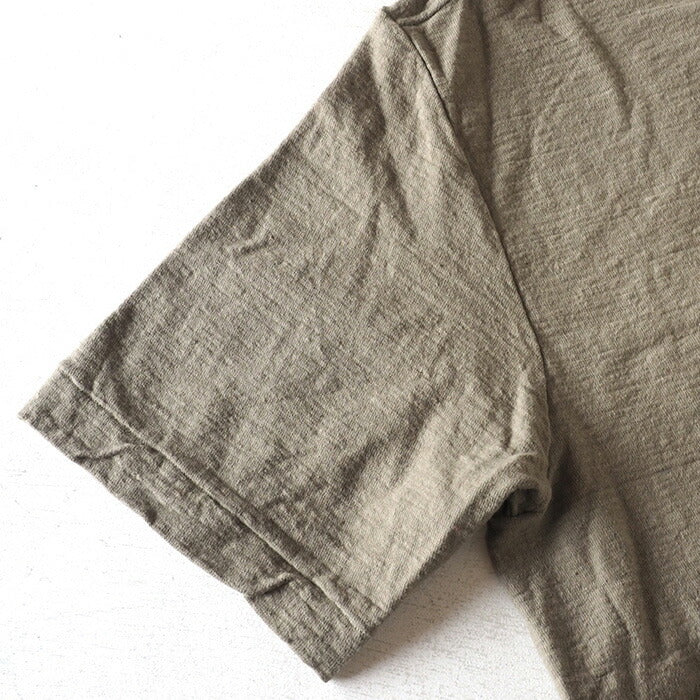 [Nekoposu free shipping] Hand dyed color plain loop loop organic cotton T-shirt short sleeves "Oitake color" ladies [OT-OIT-LADIES] 