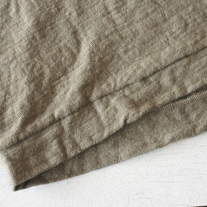 [Free shipping at Nekoposu] Hand-dyed Meya Hand-dyed solid color looped cotton sheeting organic cotton T-shirt short sleeve “old bamboo color” (Oitake color) Men's [OT-OIT] 