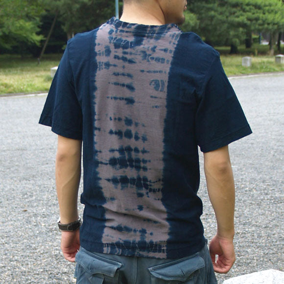 Hand-dyed Meya Tie-dye / Tie-dye Loop-knit Tenjiku Organic Cotton T-shirt Short-sleeved / Long-sleeved "Zebra-free" Men's / Women's [OT-SB12] 