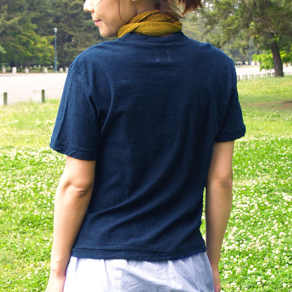 Hand-dyed Meya Tie-dye / Tie-dye Loop-knit Tenjiku Organic Cotton T-shirt Short-sleeved / Long-sleeved "Om's eyes" Men's / Women's [OT-SB15] 