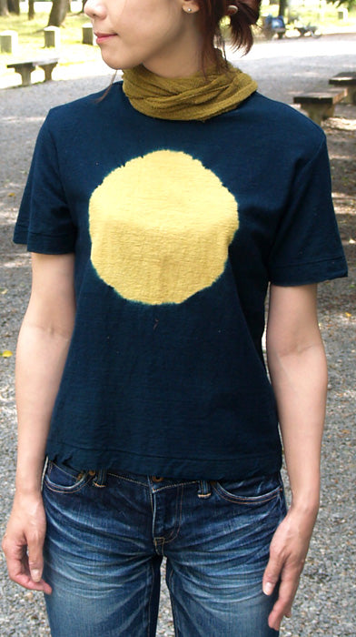 Tezomeya tie-dye hang-knit jersey organic cotton T-shirt short sleeves long sleeves "Gyakumaru" men's and women's [OT-SB18]