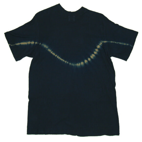 Hand-dyed Meya tie-dyeing/tie-dyeing hanging knit organic cotton T-shirt short sleeve "Smile" for men and women [OT-SB21] 