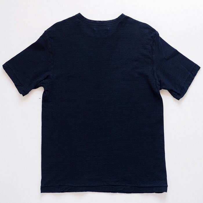 Hand-dyed plain color, loop-knit, organic cotton, short-sleeved T-shirt, "Tetsukon-iro" for women [OT-TET-LADIES]
