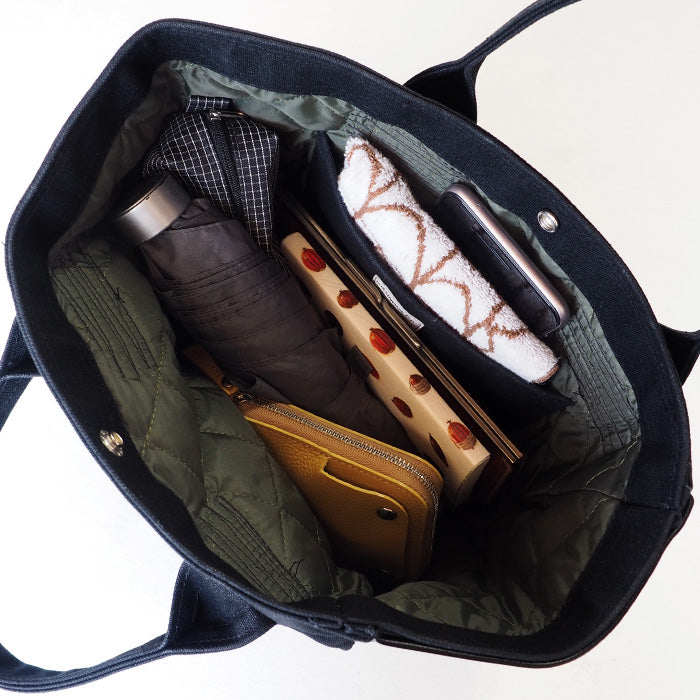 REAL STANDARD life (リアルスタンダードライフ) トートバッグ Sサイズ ブラック “KT Luton HELMETBAG” 倉敷帆布 9号 × 栃木レザー [PA1435]