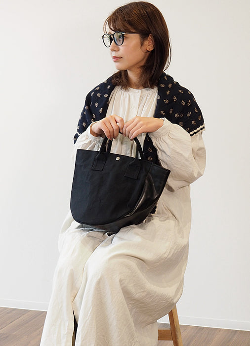 REAL STANDARD life Tote bag S size black “KT Luton HELMETBAG” Kurashiki canvas No. 9 x Tochigi leather [PA1435] 