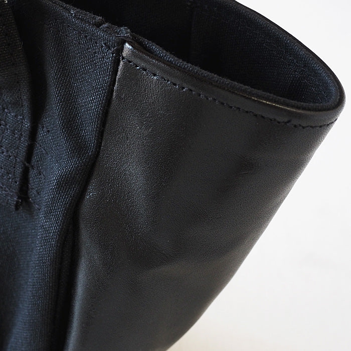 REAL STANDARD life (リアルスタンダードライフ) トートバッグ Sサイズ ブラック “KT Luton HELMETBAG” 倉敷帆布 9号 × 栃木レザー [PA1435]