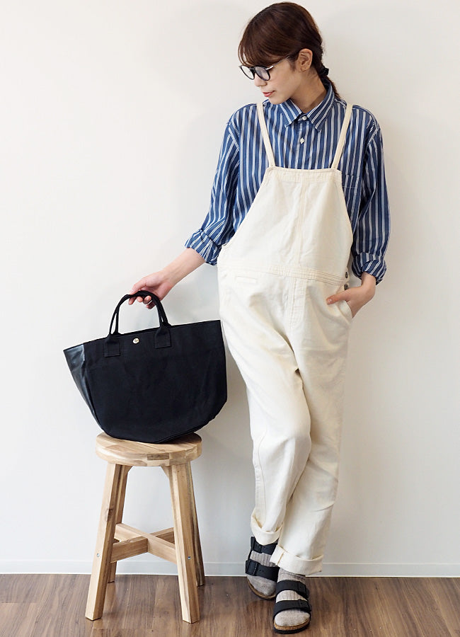 REAL STANDARD life トートバッグ Mサイズ ブラック “TK Luton HELMETBAG” 倉敷帆布 9号 × 栃木レザー [PA1436]