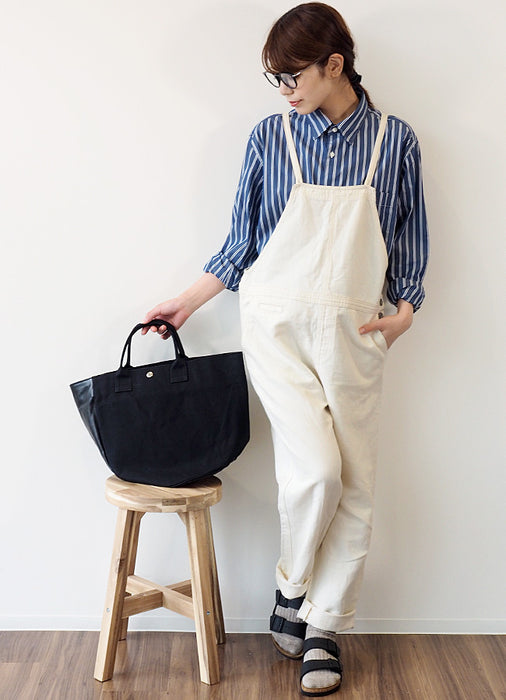 REAL STANDARD life tote bag M size black “TK Luton HELMETBAG” Kurashiki canvas No. 9 x Tochigi leather [PA1436] 