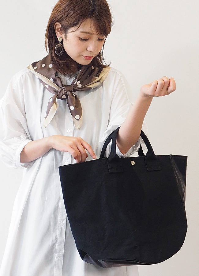 REAL STANDARD life tote bag L size black “TK Luton HELMETBAG” Kurashiki canvas No. 9 x Tochigi leather [PA1437] 