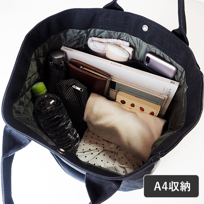 REAL STANDARD life shoulder tote bag L size black “TK Luton HELMETBAG” Kurashiki canvas No. 9 x Tochigi leather [PA1439] 