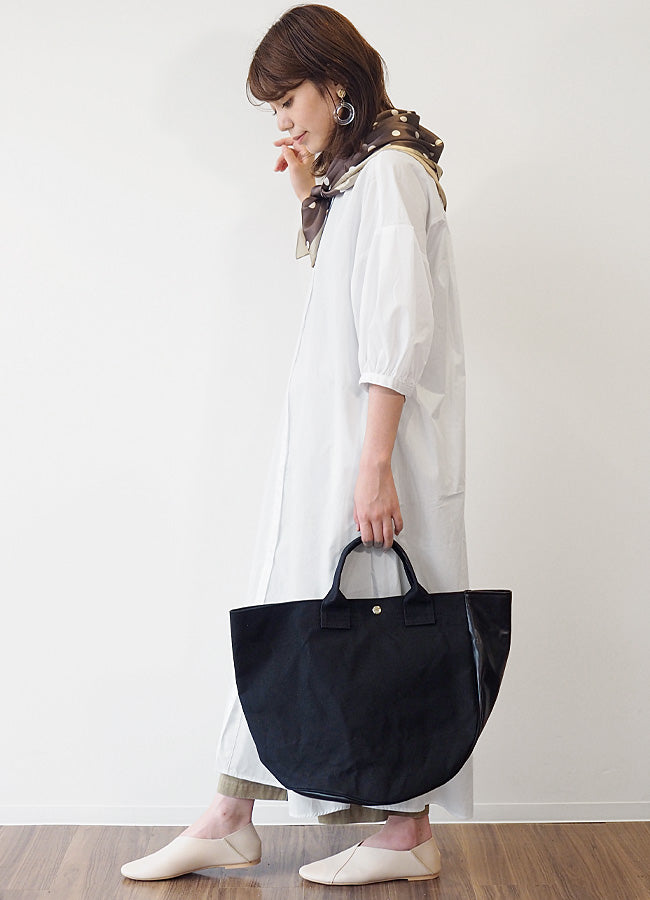 REAL STANDARD life tote bag L size black “TK Luton HELMETBAG” Kurashiki canvas No. 9 x Tochigi leather [PA1437] 