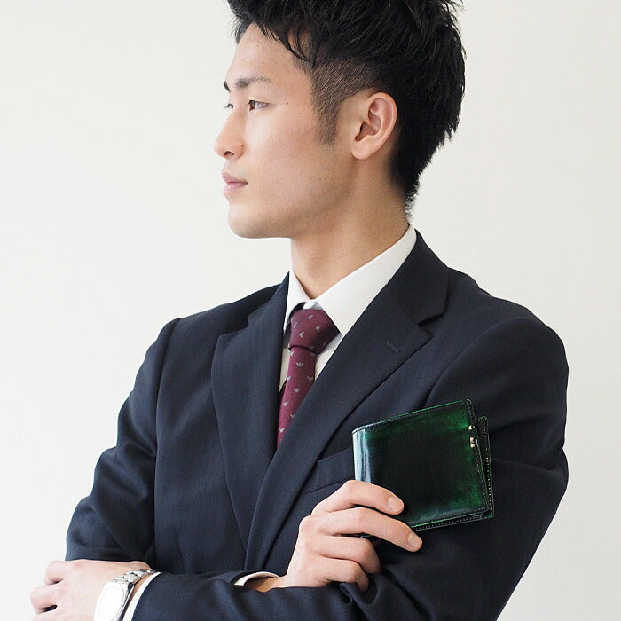 Leather Workshop PARLEY “Parley Classic” Bifold Wallet Premium Georgia Green [PC-05PM-GRN]