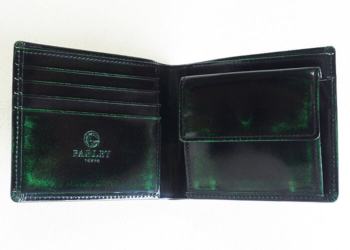 Leather Workshop PARLEY“Parley Classic”雙折錢包高級喬治亞綠色 [PC-05PM-GRN]