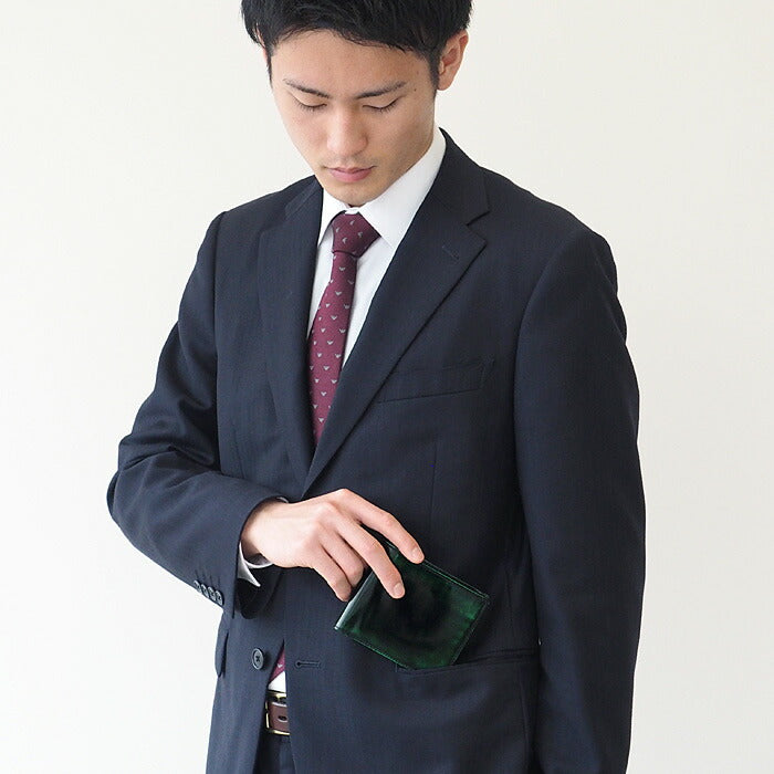 Leather Workshop PARLEY “Parley Classic” Bifold Wallet Premium Georgia Green [PC-05PM-GRN]