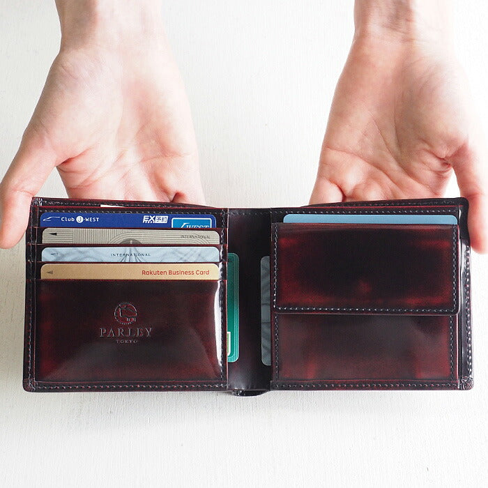 Leather Workshop PARLEY “Parley Classic” Bifold Wallet Premium Raspberry Red [PC-05PM-RED]