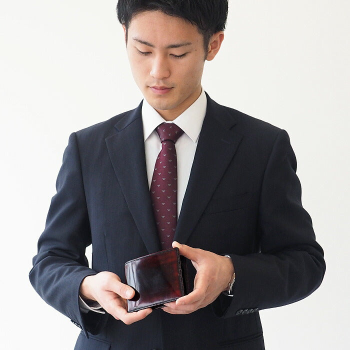 Leather Workshop PARLEY“Parley Classic”雙折錢包高級覆盆子紅 [PC-05PM-RED]