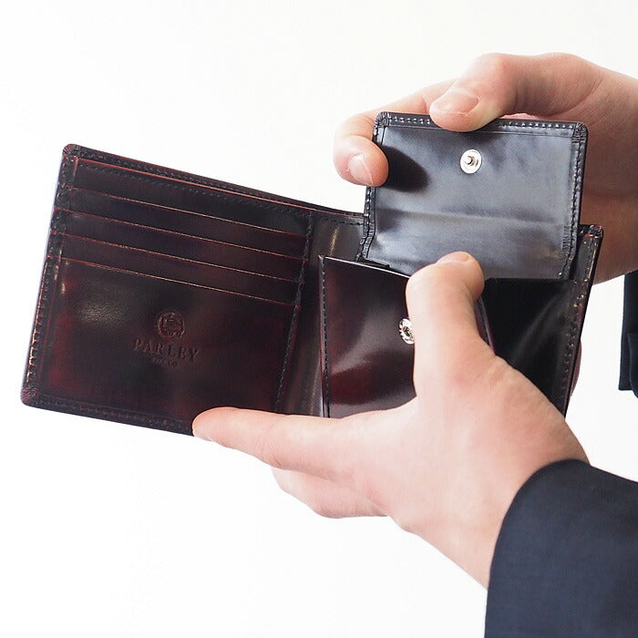 Leather Workshop PARLEY “Parley Classic” Bifold Wallet Premium Raspberry Red [PC-05PM-RED]