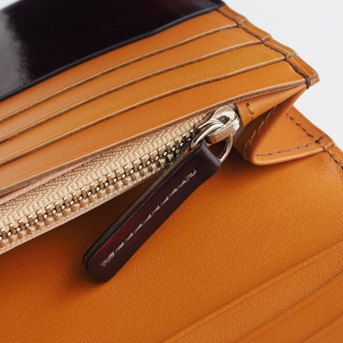 Leather workshop PARLEY "Parley Classic" wallet long wallet (with coin purse) raspberry red [PC-07-RED] 