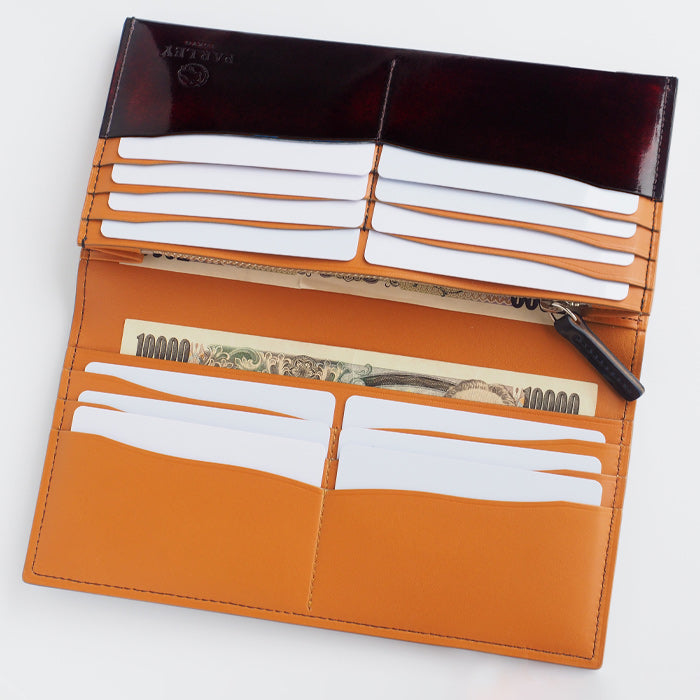 Leather workshop PARLEY "Parley Classic" wallet long wallet (with coin purse) raspberry red [PC-07-RED] 