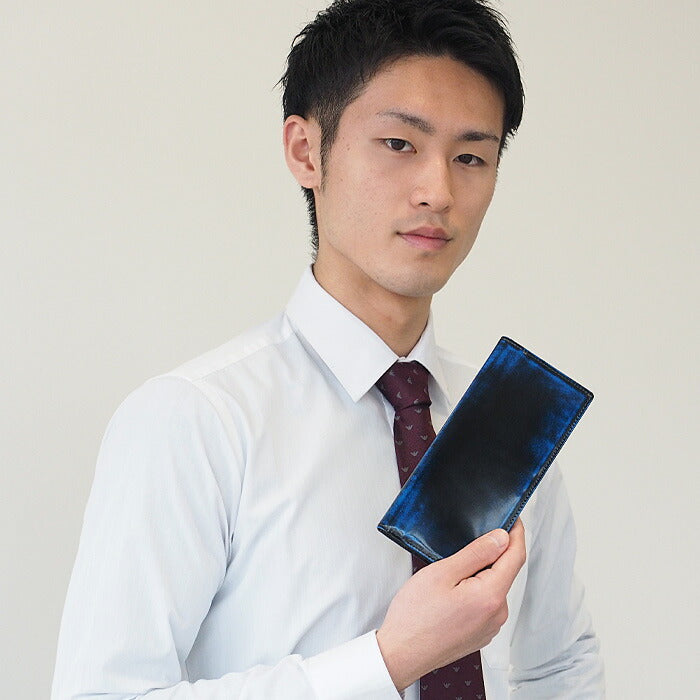 Leather Workshop PARLEY "Parley Classic" Wallet Long Wallet Premium (no coin purse) Royal Blue [PC-07PM-BLUE] 